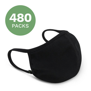 480 Pcs Bulk Premium Ear Loop Face Coverings - Masks - Gaiter Face Masks